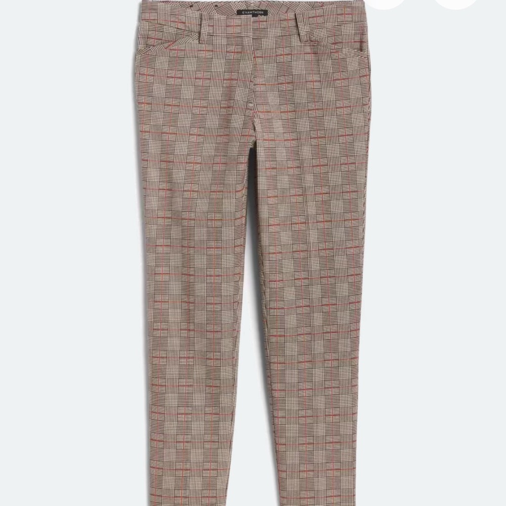 41 Hawthorn Plaid Trousers in Red and Gray